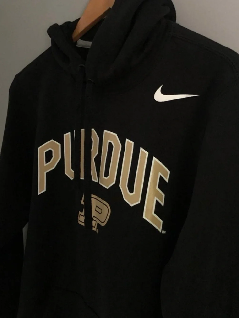 (Men’s S) Nike Purdue Boilermakers Black Pullover Hoodie
